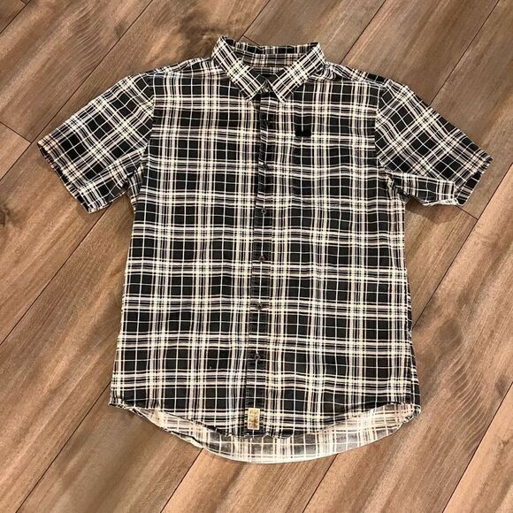 Harley Davidson Motorcycle‎ Black Buttonup Shirt Men Large Bin G-35 - Picture 1 of 6
